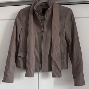 Banana Republic Taupe Jacket w/ Removable Scarf
